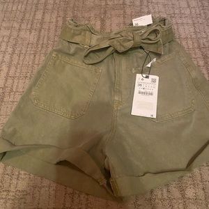 Paper bag zara shorts
